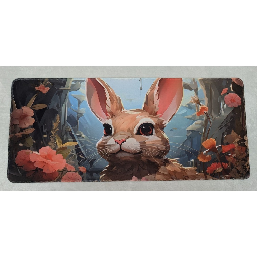 Large Pad for Desktop Laptop Baby Bunny Mouse Pads Desk Covers Rubber Back 27X12